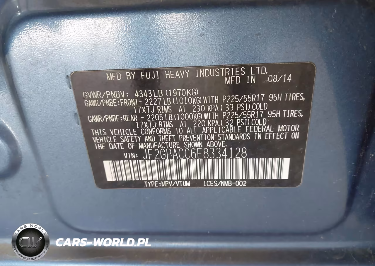 2014 Subaru Xv Crosstrek 2.0I Premium VIN:JF2GPACC6E8334128 - 9