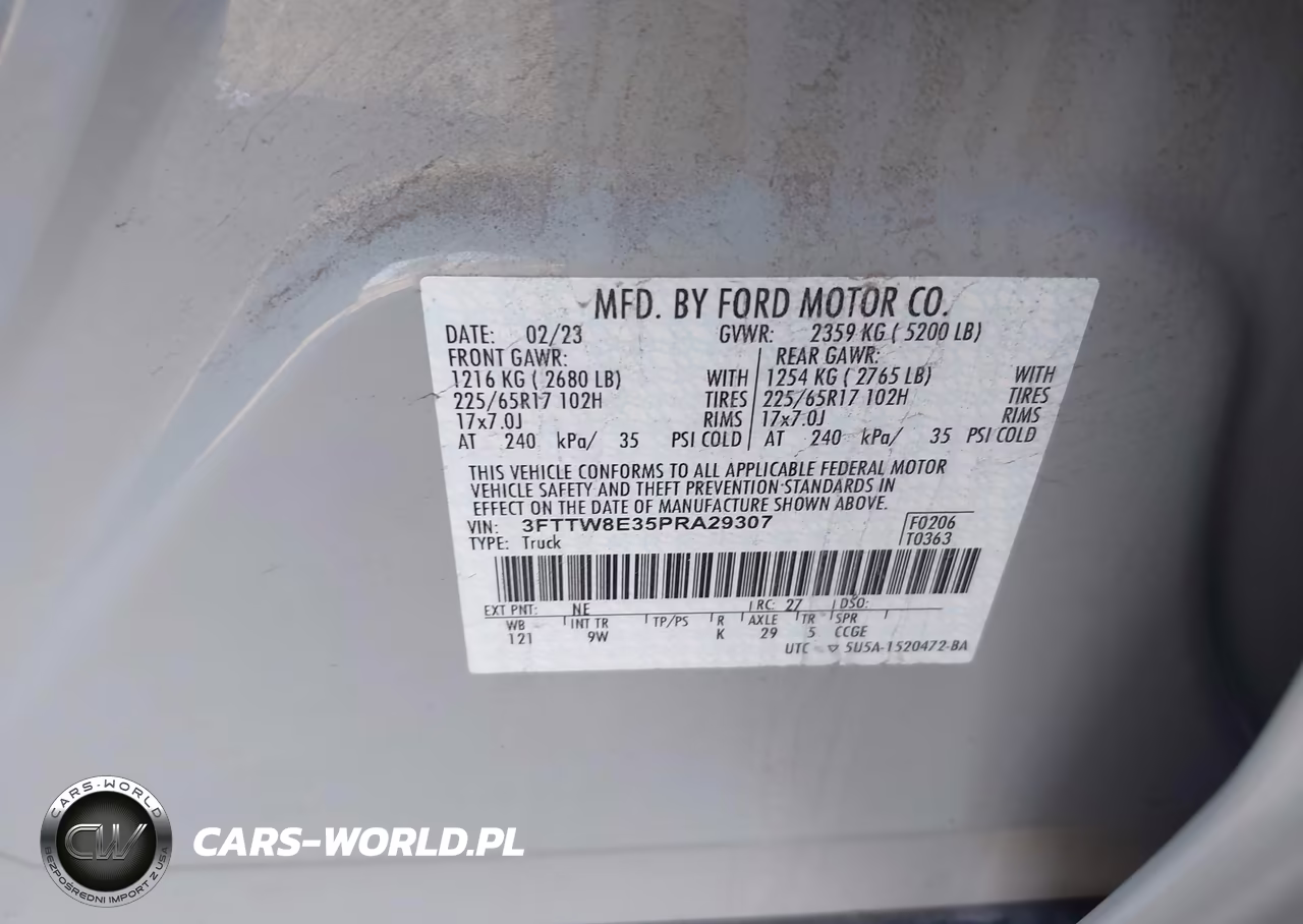 2023 Ford Maverick Xl VIN:3FTTW8E35PRA29307 - 9
