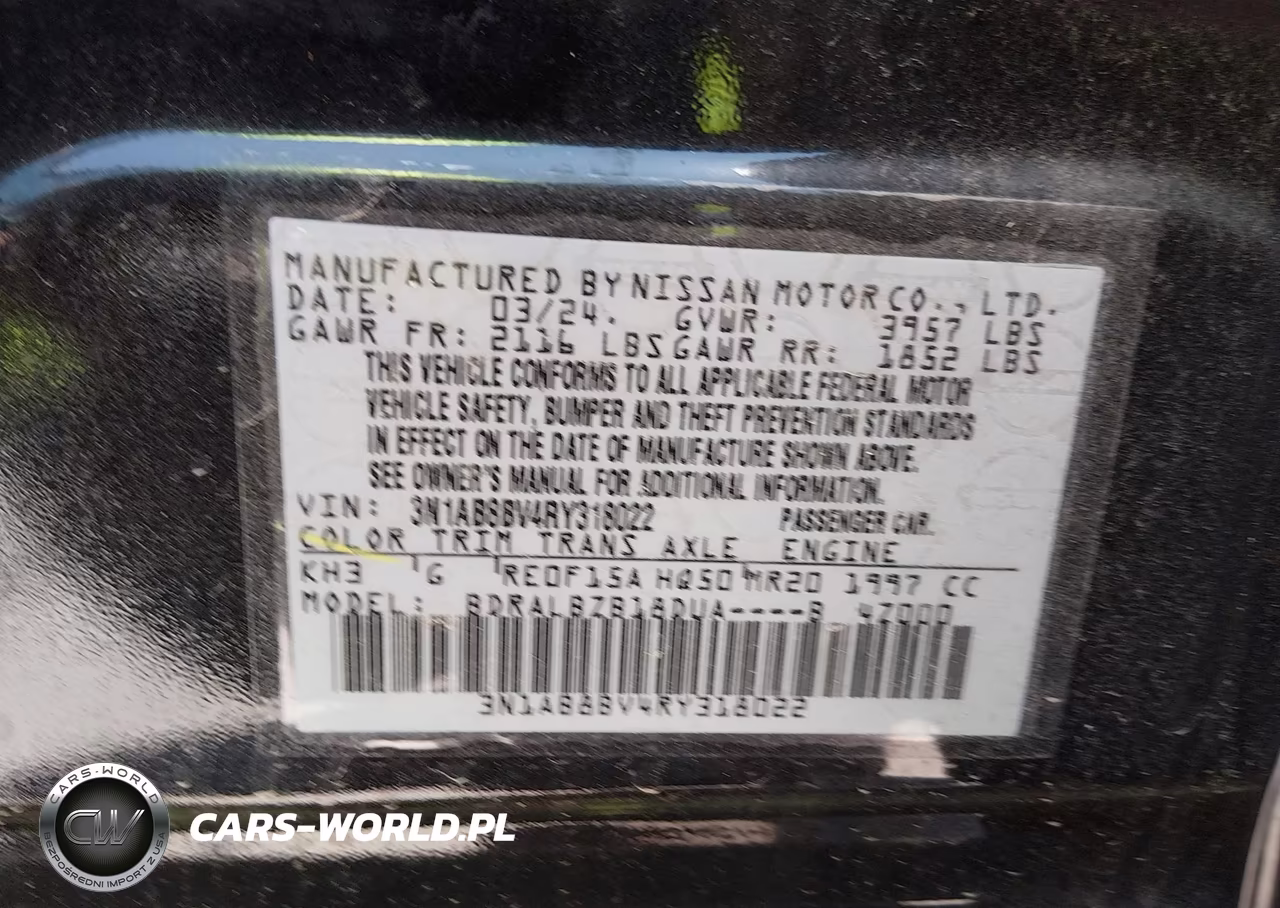 2024 Nissan Sentra S Xtronic Cvt VIN:3N1AB8BV4RY318022 - 9