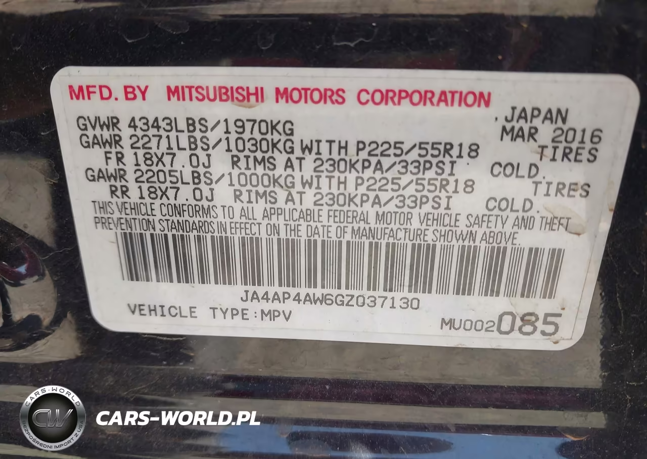 2016 Mitsubishi Outlander Sport 2.4 Gt VIN:JA4AP4AW6GZ037130 - 9