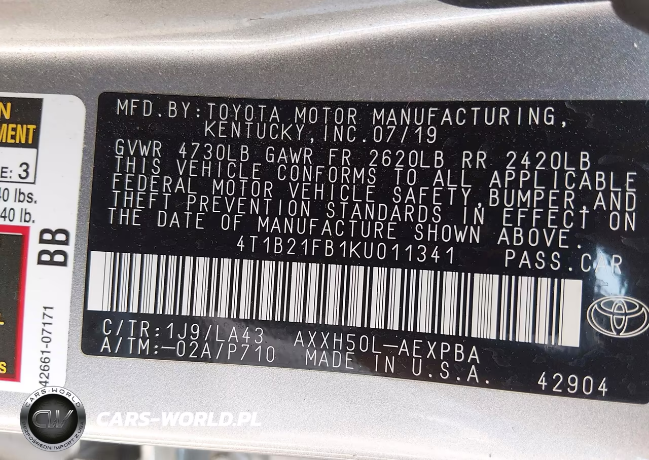 2019 Toyota Avalon Hybrid Limited VIN:4T1B21FB1KU011341 - 9