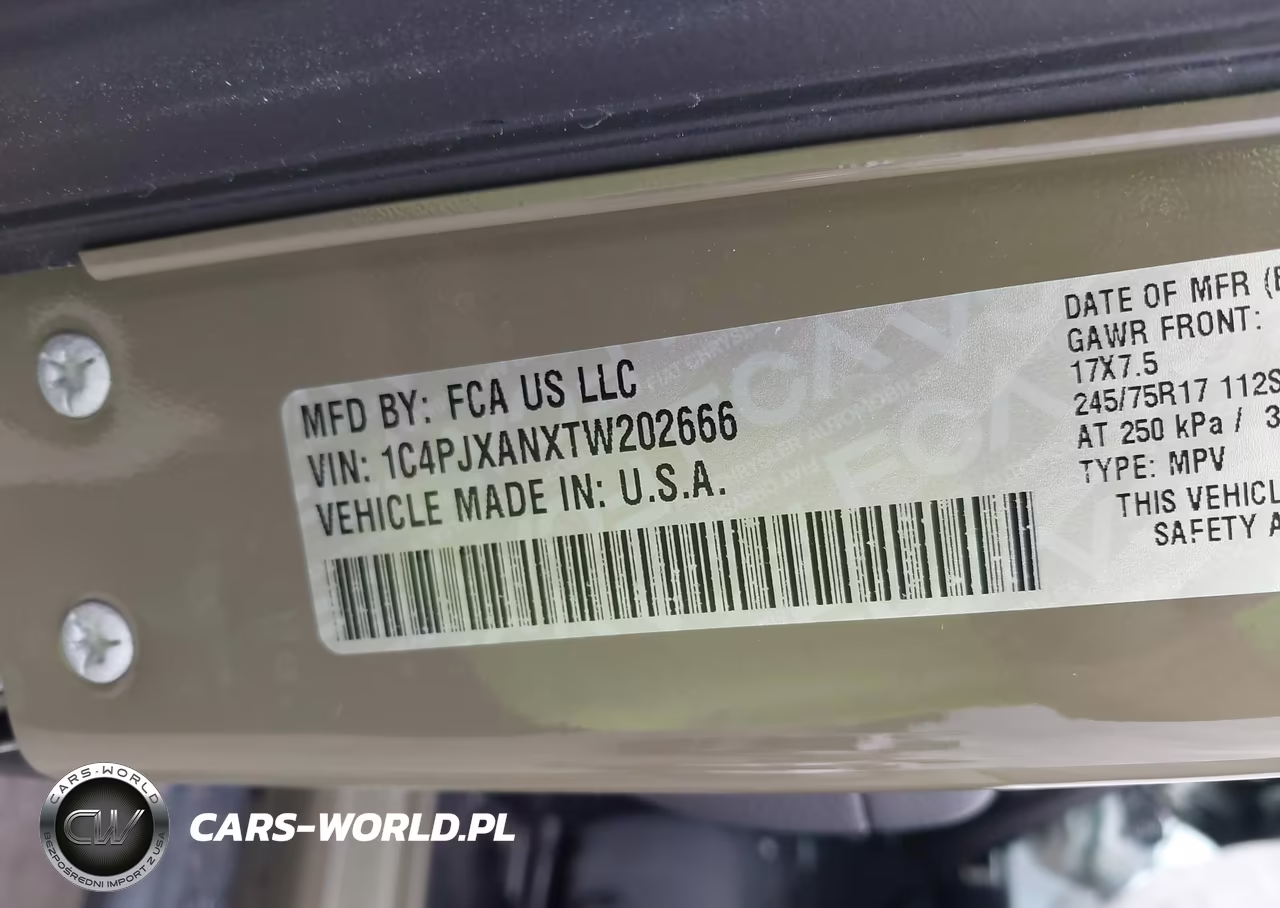 2026 Jeep Wrangler Sport S 4X4 VIN:1C4PJXANXTW202666 - 9