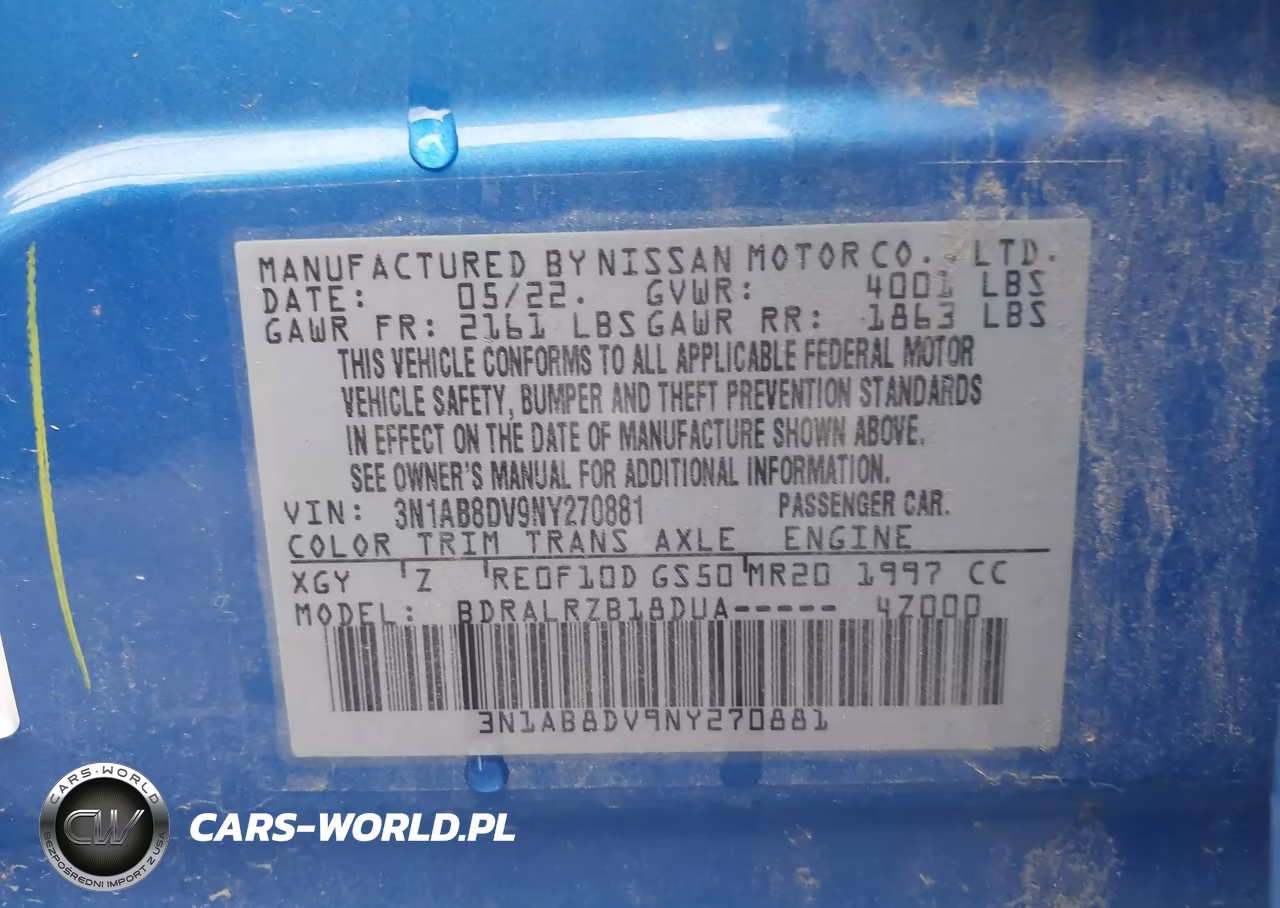 2022 Nissan Sentra Sr Xtronic Cvt VIN:3N1AB8DV9NY270881 - 9