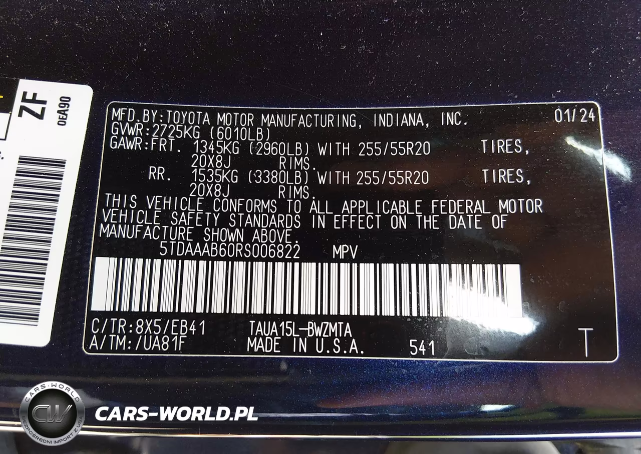 2024 Lexus Tx 350 Premium VIN:5TDAAAB60RS006822 - 9