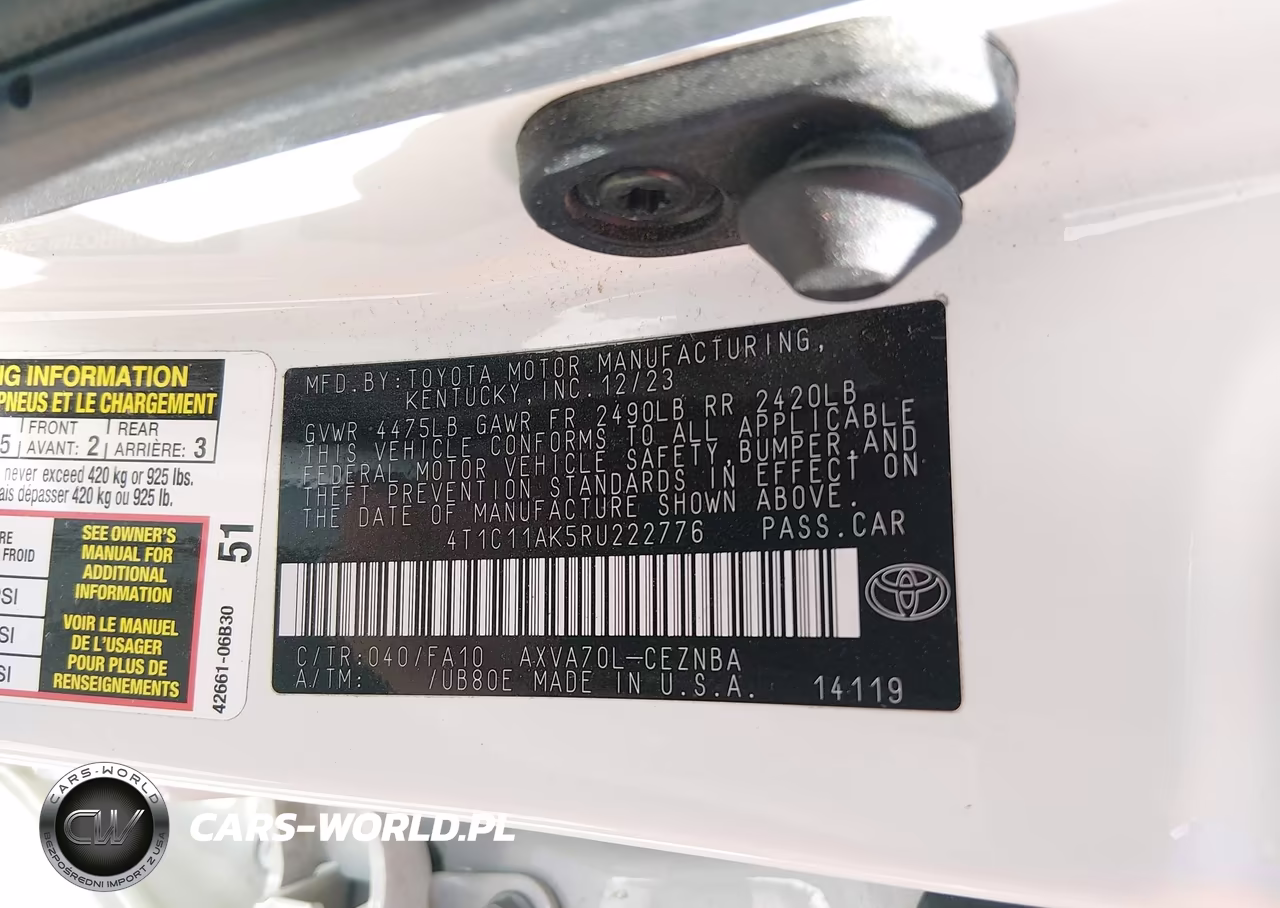 2024 Toyota Camry Le VIN:4T1C11AK5RU222776 - 9