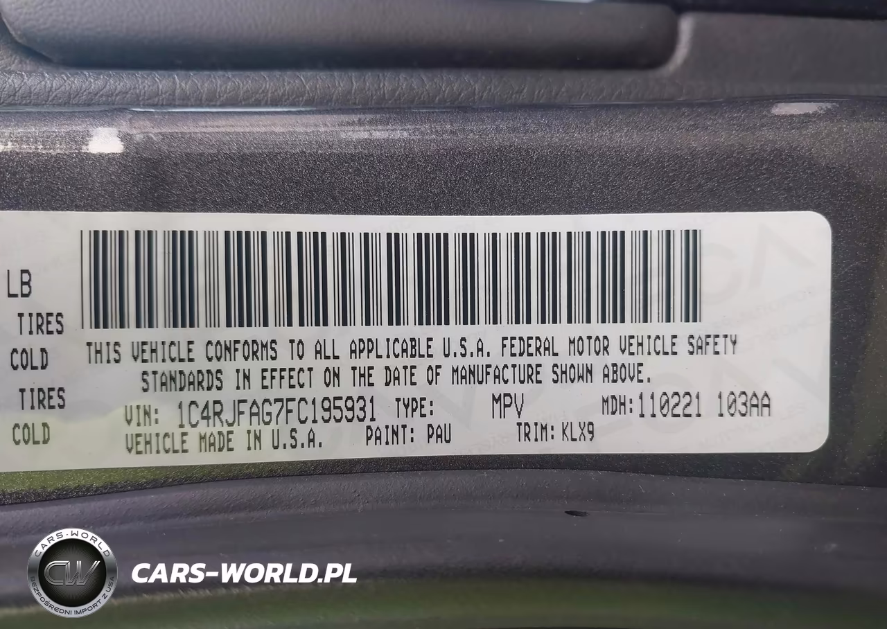 2015 Jeep Grand Cherokee Altitude VIN:1C4RJFAG7FC195931 - 9