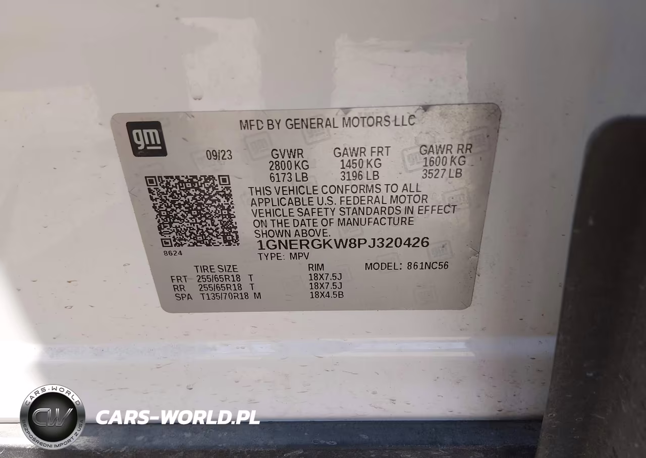 2023 Chevrolet Traverse Fwd Lt Cloth VIN:1GNERGKW8PJ320426 - 9