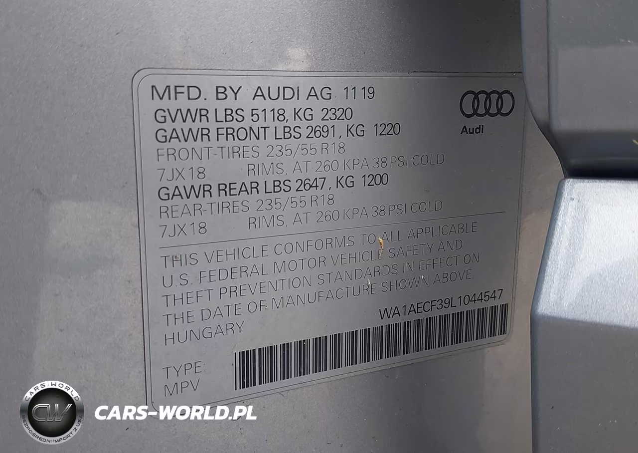 2020 Audi Q3 Premium 45 Tfsi Quattro Tiptronic VIN:WA1AECF39L1044547 - 9