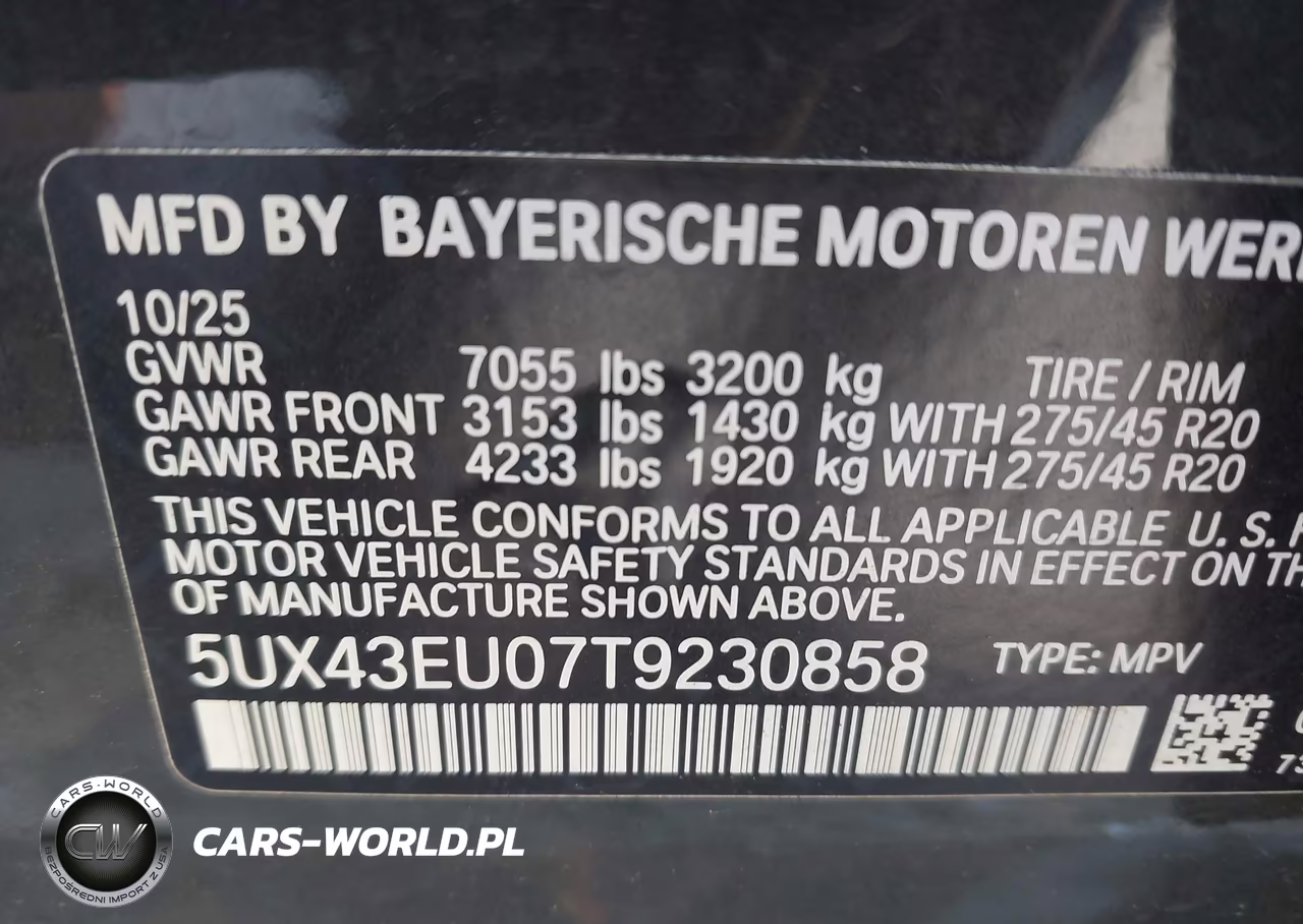 2026 BMW X5 Phev xDrive50E VIN:5UX43EU07T9230858 - 9