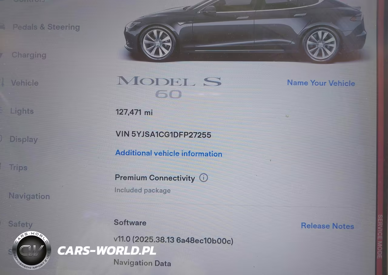 2013 Tesla Model S VIN:5YJSA1CG1DFP27255 - 7