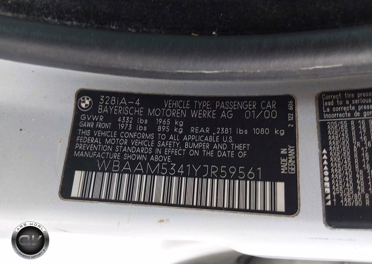 2000 BMW 328I VIN:WBAAM5341YJR59561 - 9