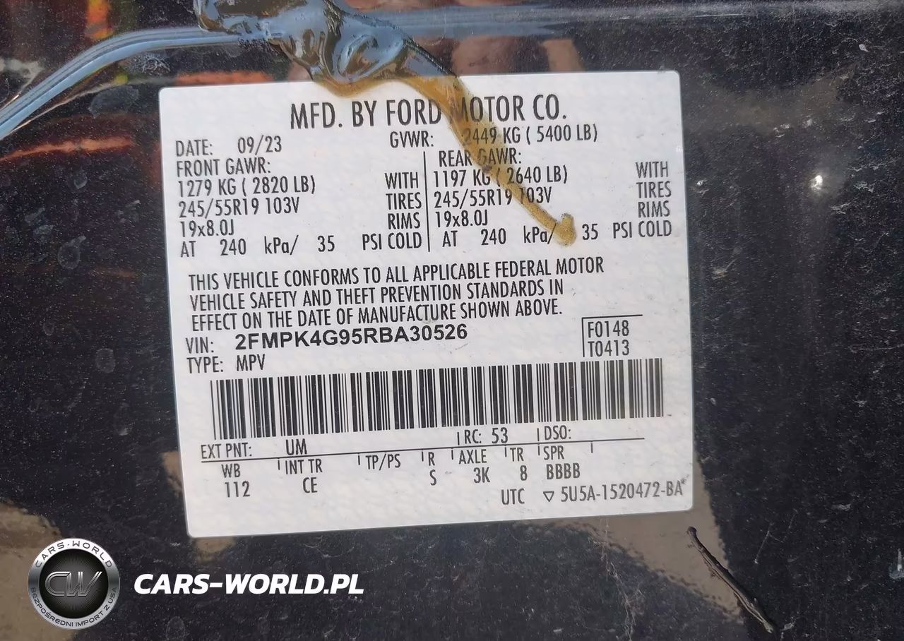 2024 Ford Edge Se VIN:2FMPK4G95RBA30526 - 9