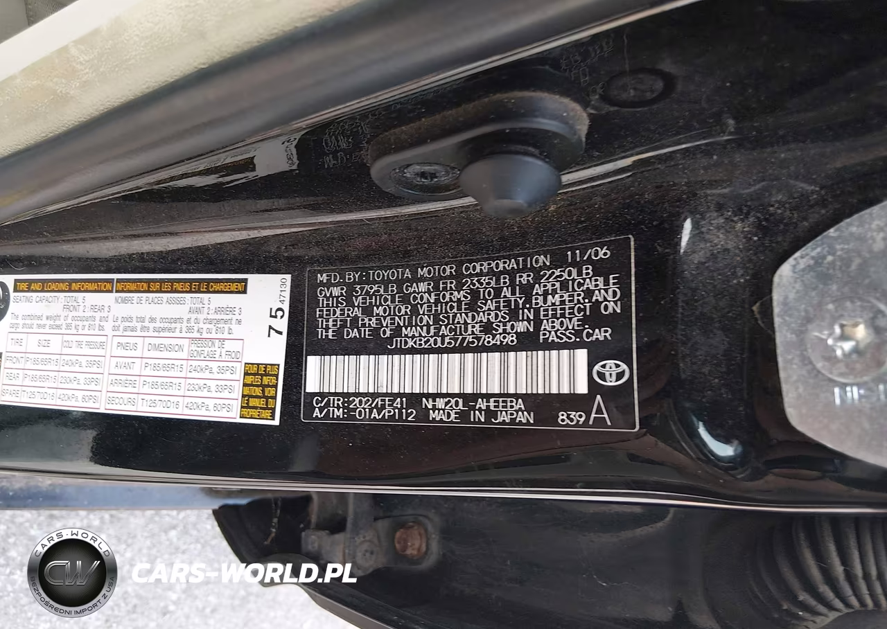 2007 Toyota Prius VIN:JTDKB20U577578498 - 9
