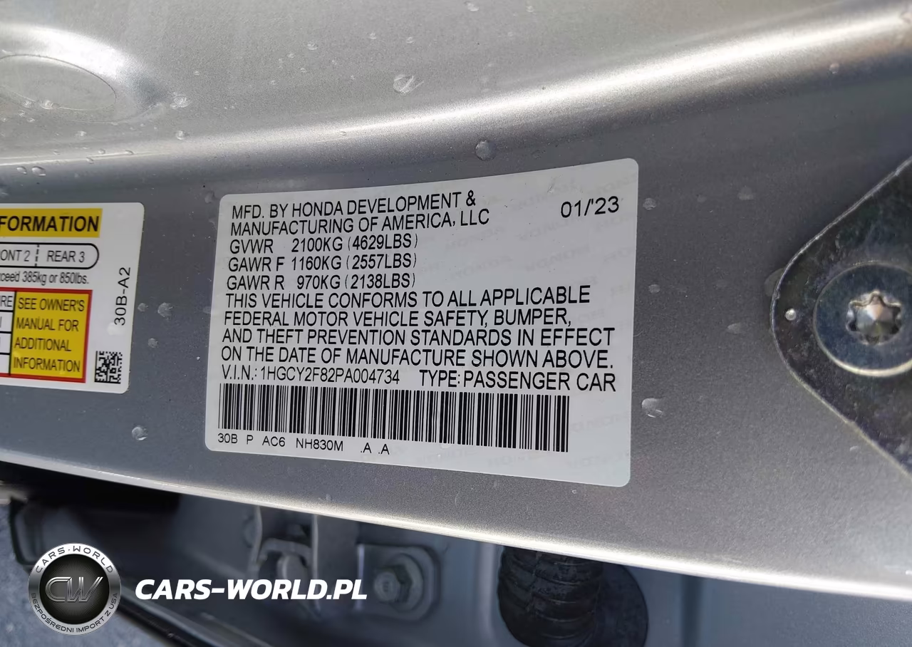 2023 Honda Accord Hybrid Touring VIN:1HGCY2F82PA004734 - 9