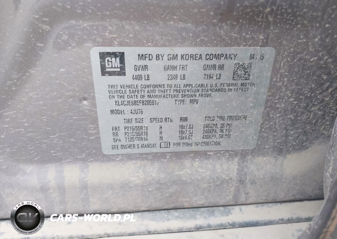 2015 Buick Encore VIN:KL4CJESB5FB205617 - 9