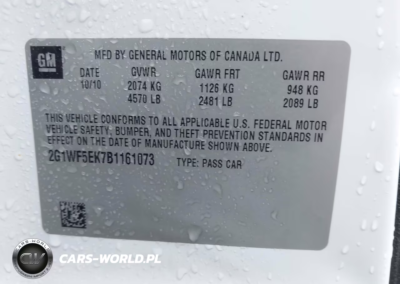 2011 Chevrolet Impala Ls VIN:2G1WF5EK7B1161073 - 9