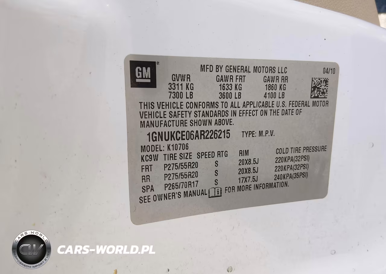 2010 Chevrolet Tahoe Ltz VIN:1GNUKCE06AR226215 - 9