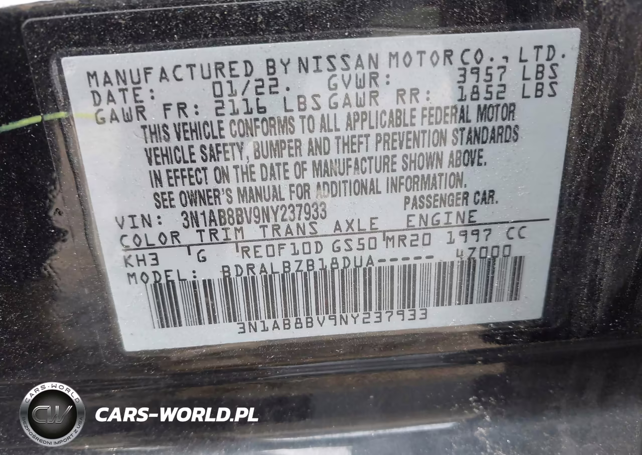 2022 Nissan Sentra S Xtronic Cvt VIN:3N1AB8BV9NY237933 - 9