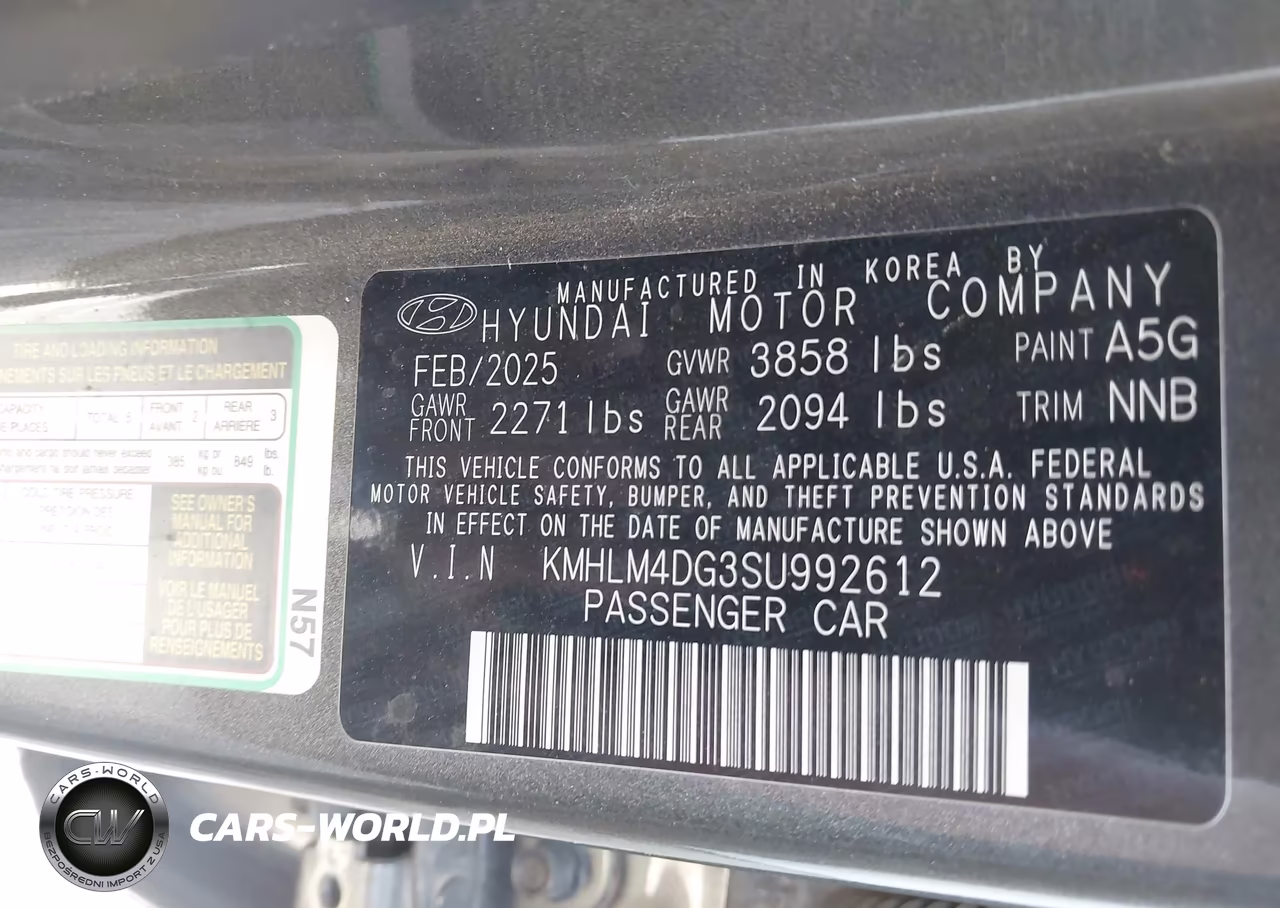 2025 Hyundai Elantra Sel Sport VIN:KMHLM4DG3SU992612 - 9