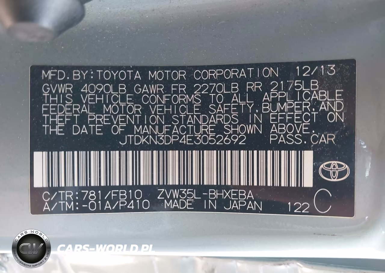 2014 Toyota Prius Plug-In VIN:JTDKN3DP4E3052692 - 9