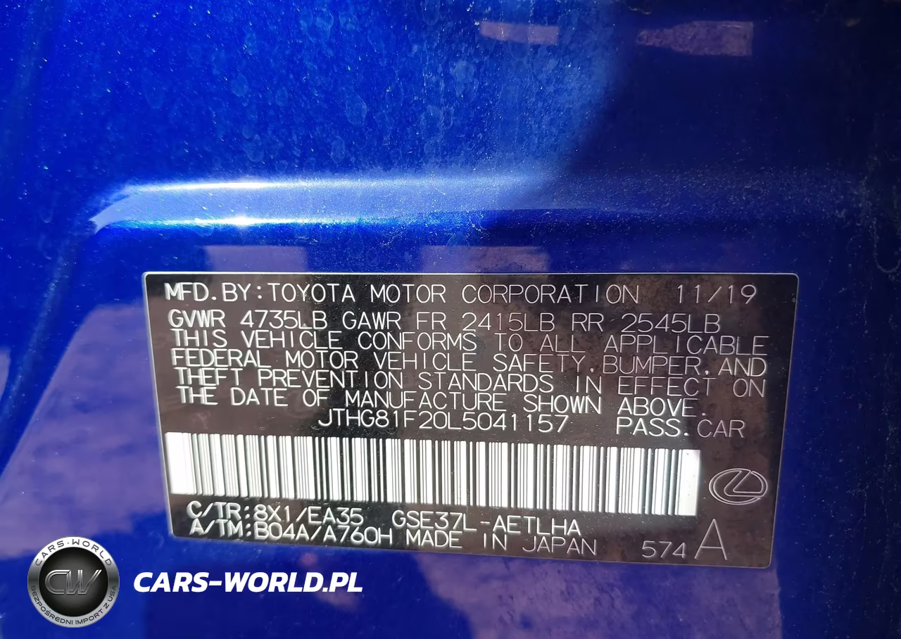 2020 Lexus Is 300 VIN:JTHG81F20L5041157 - 9