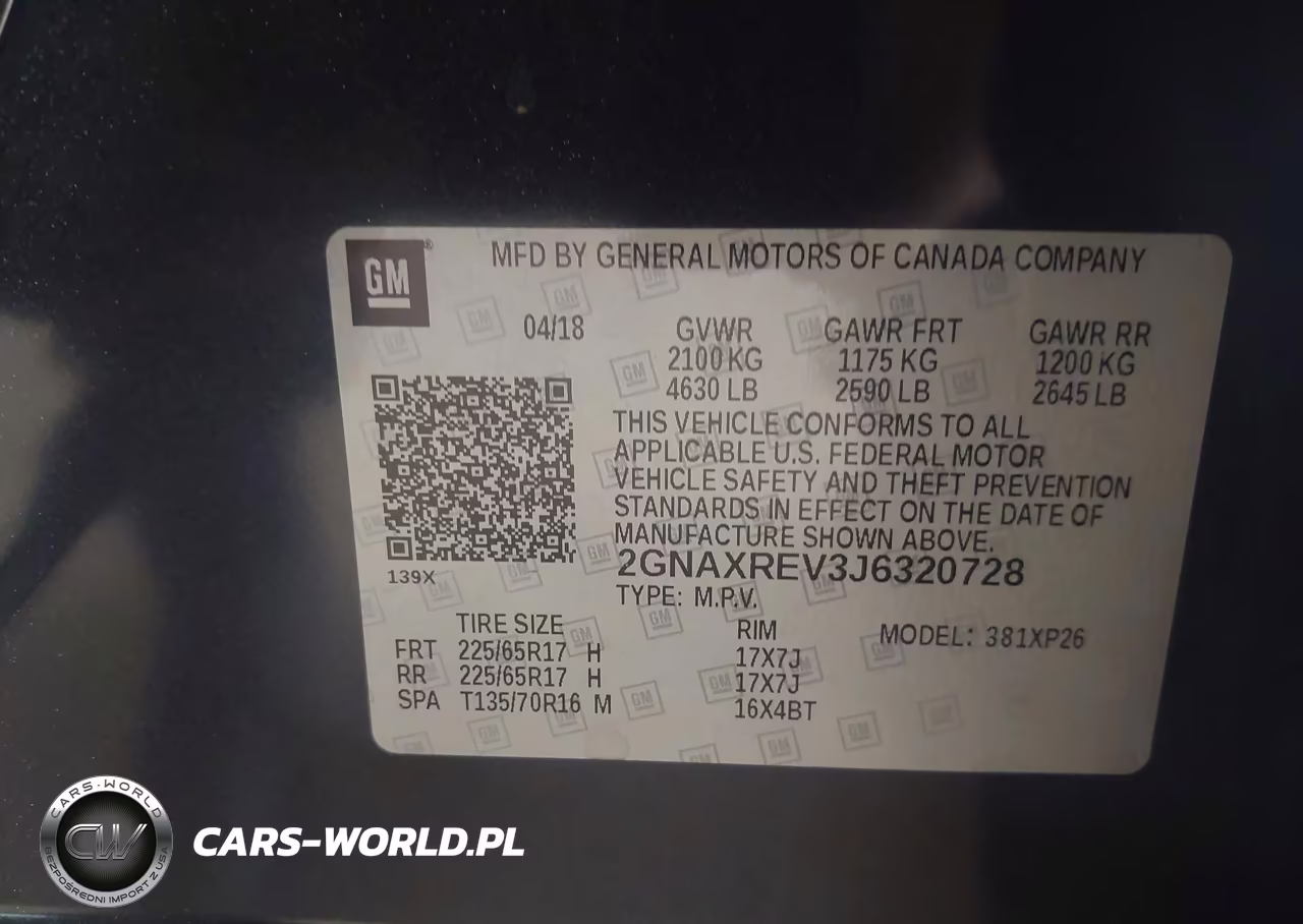 2018 Chevrolet Equinox Ls VIN:2GNAXREV3J6320728 - 9