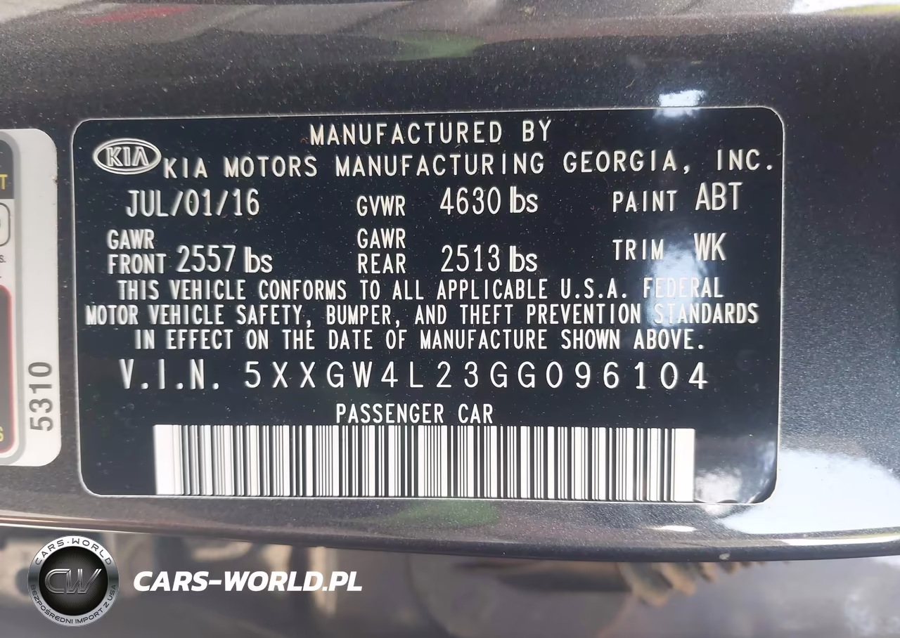 2016 Kia Optima Sx Turbo VIN:5XXGW4L23GG096104 - 9