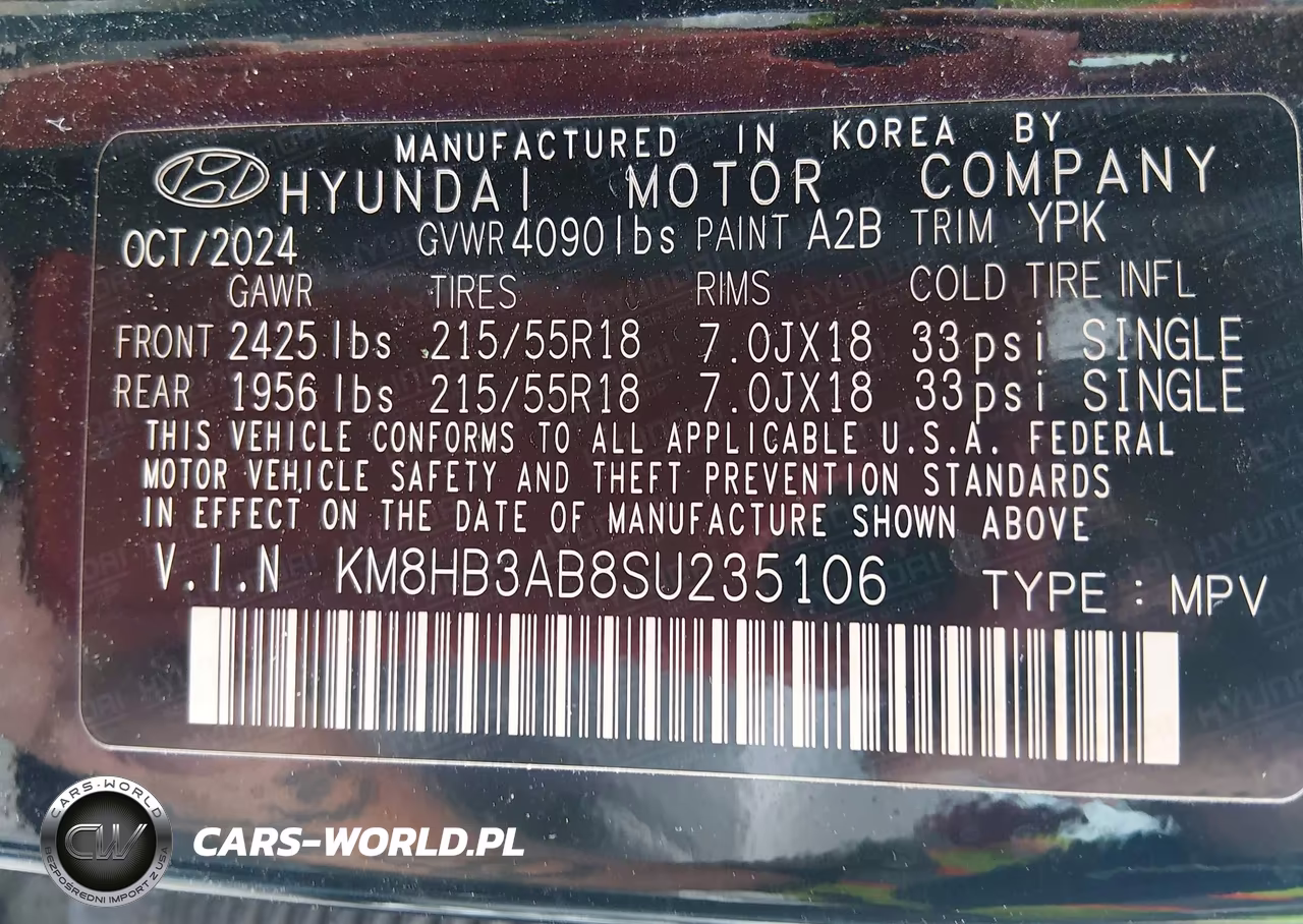 2025 Hyundai Kona Sel VIN:KM8HB3AB8SU235106 - 9