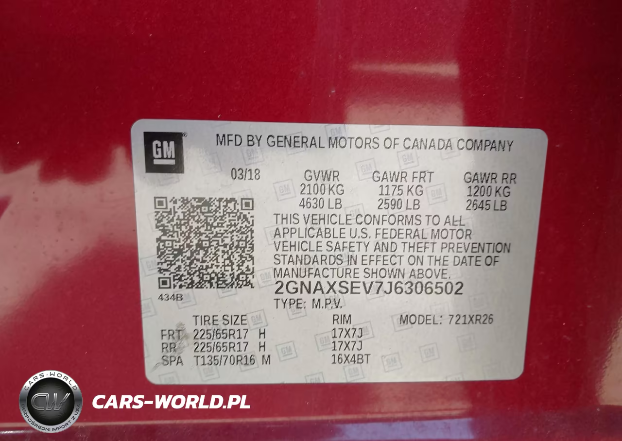 2018 Chevrolet Equinox Lt VIN:2GNAXSEV7J6306502 - 9