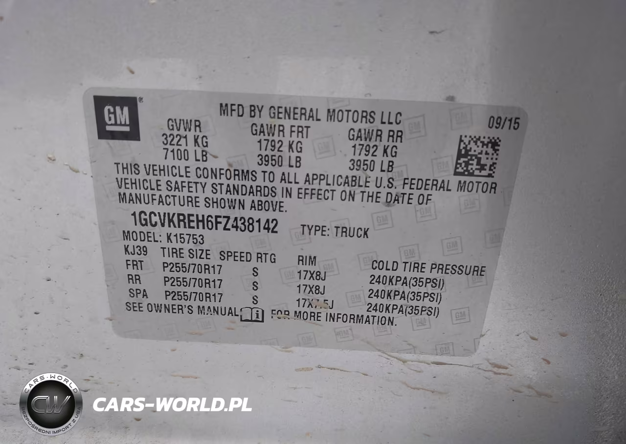 2015 Chevrolet Silverado 1500 Lt VIN:1GCVKREH6FZ438142 - 9