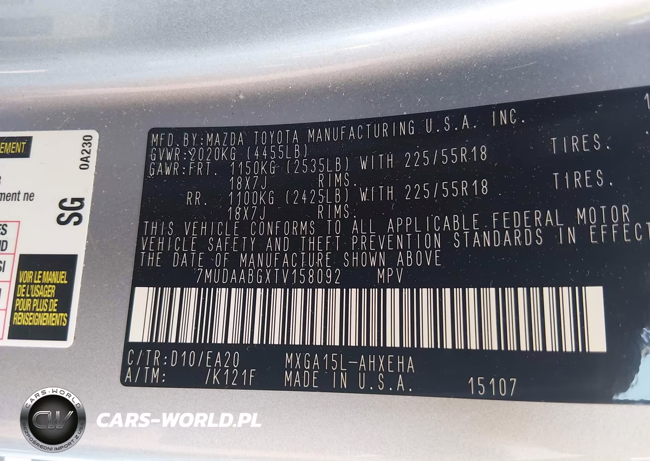 2026 Toyota Corolla Cross Xle VIN:7MUDAABGXTV158092 - 9
