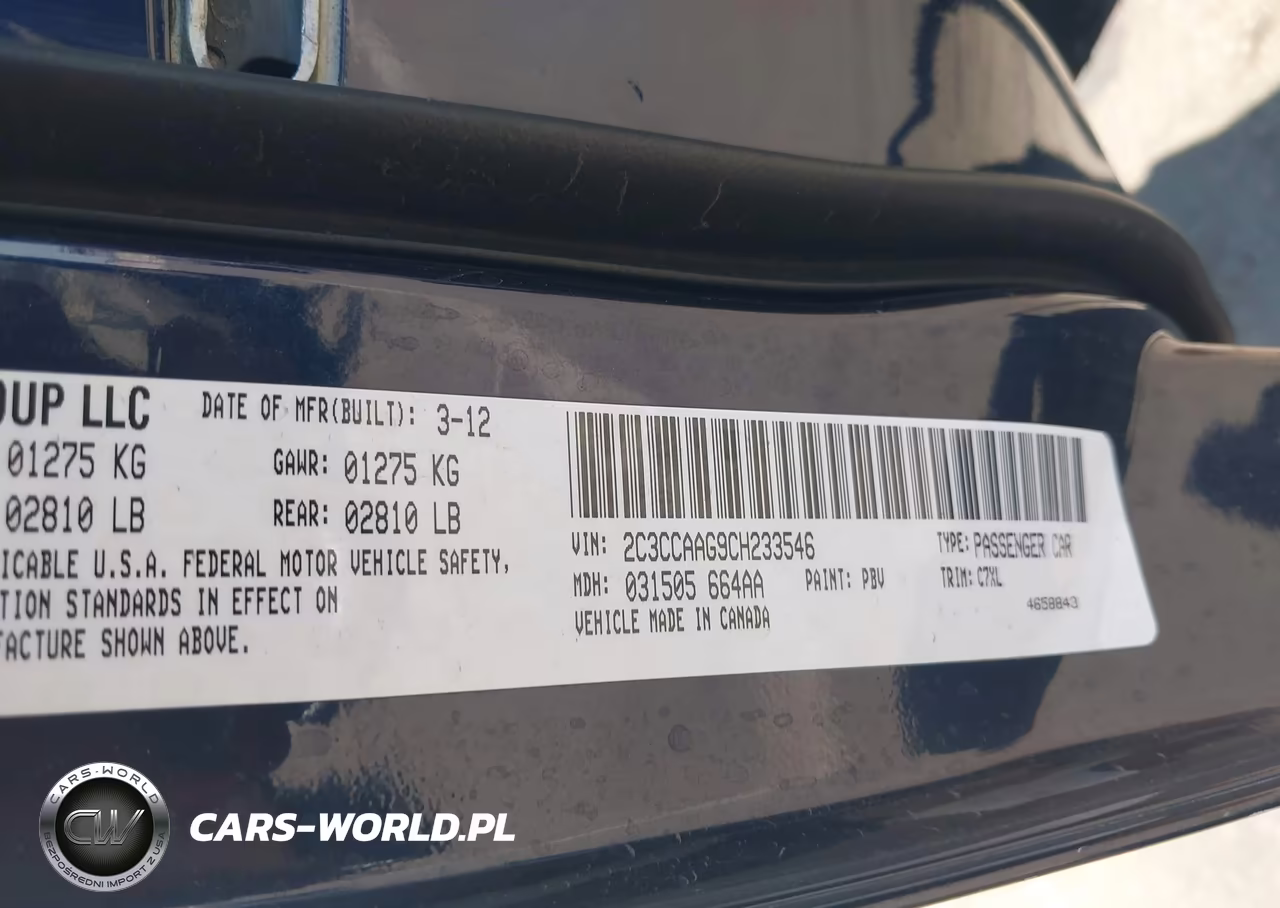 2012 Chrysler 300 VIN:2C3CCAAG9CH233546 - 9