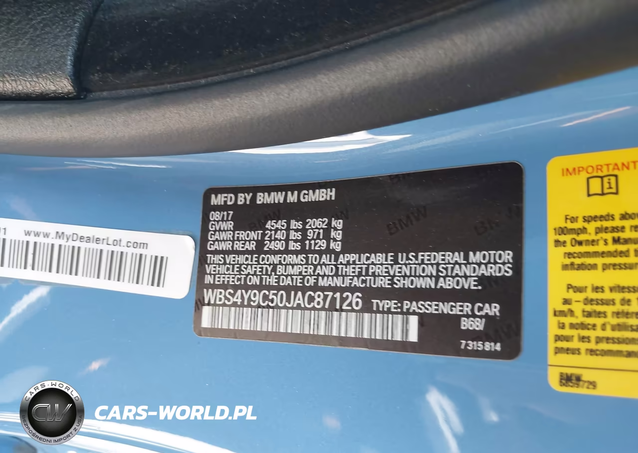 2018 BMW M4 VIN:WBS4Y9C50JAC87126 - 9
