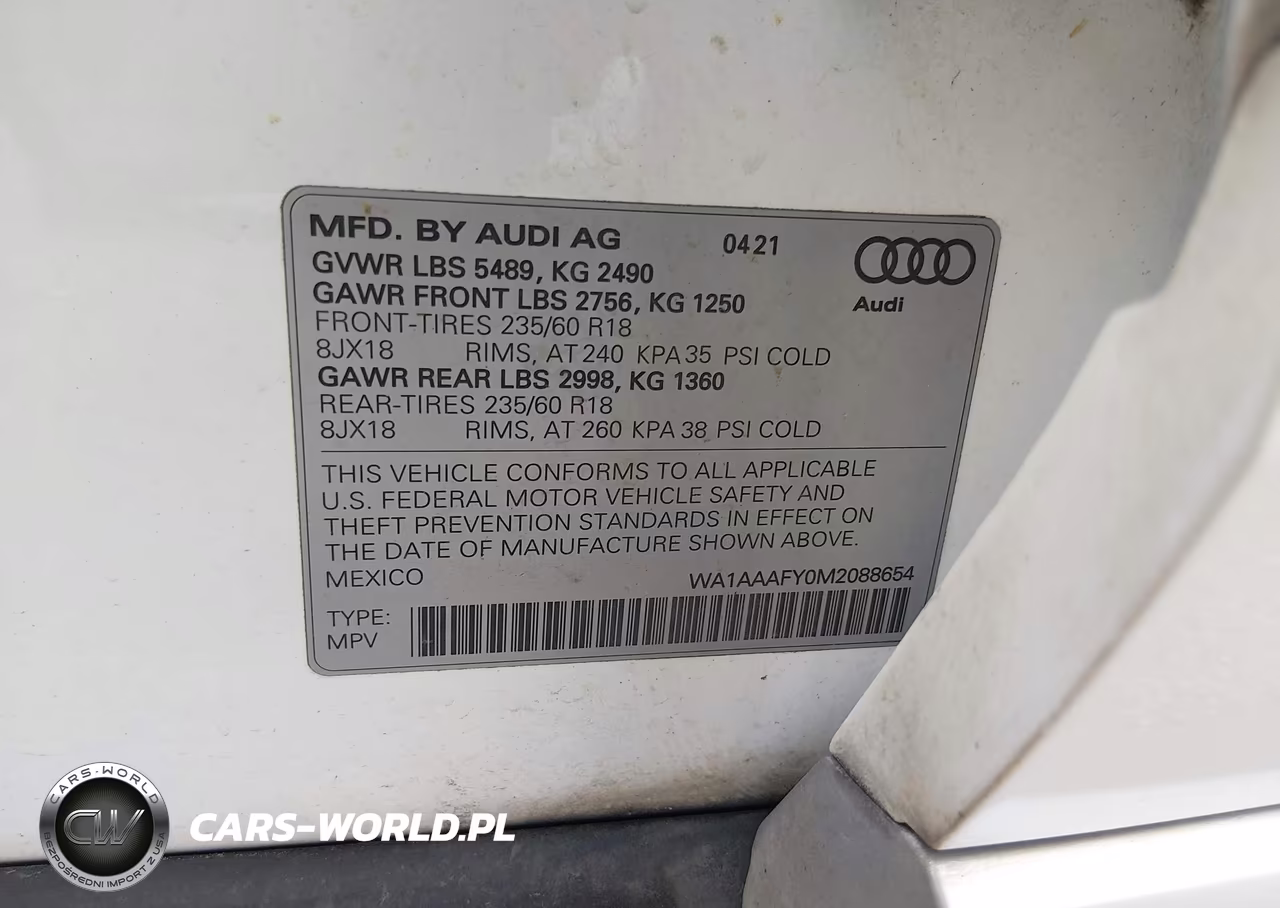 2021 Audi Q5 Premium 45 Tfsi Quattro S Tronic VIN:WA1AAAFY0M2088654 - 9