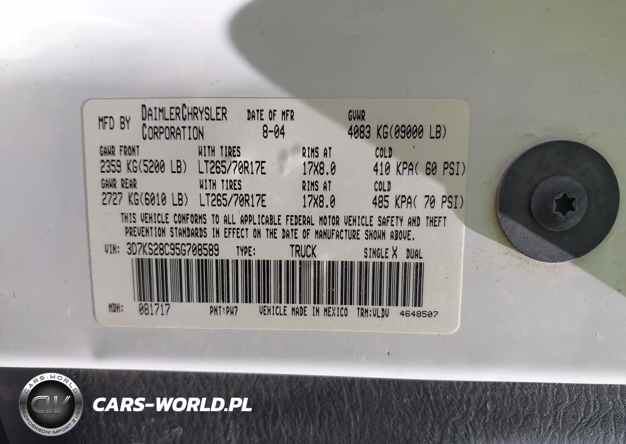 2005 Dodge Ram 2500 St-Slt VIN:3D7KS28C95G708589 - 9