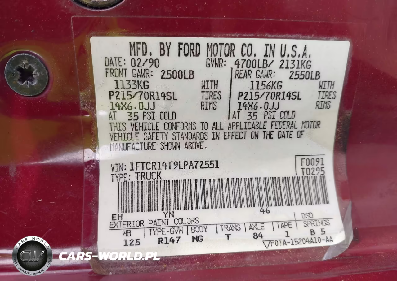 1990 Ford Ranger Super Cab VIN:1FTCR14T9LPA72551 - 9