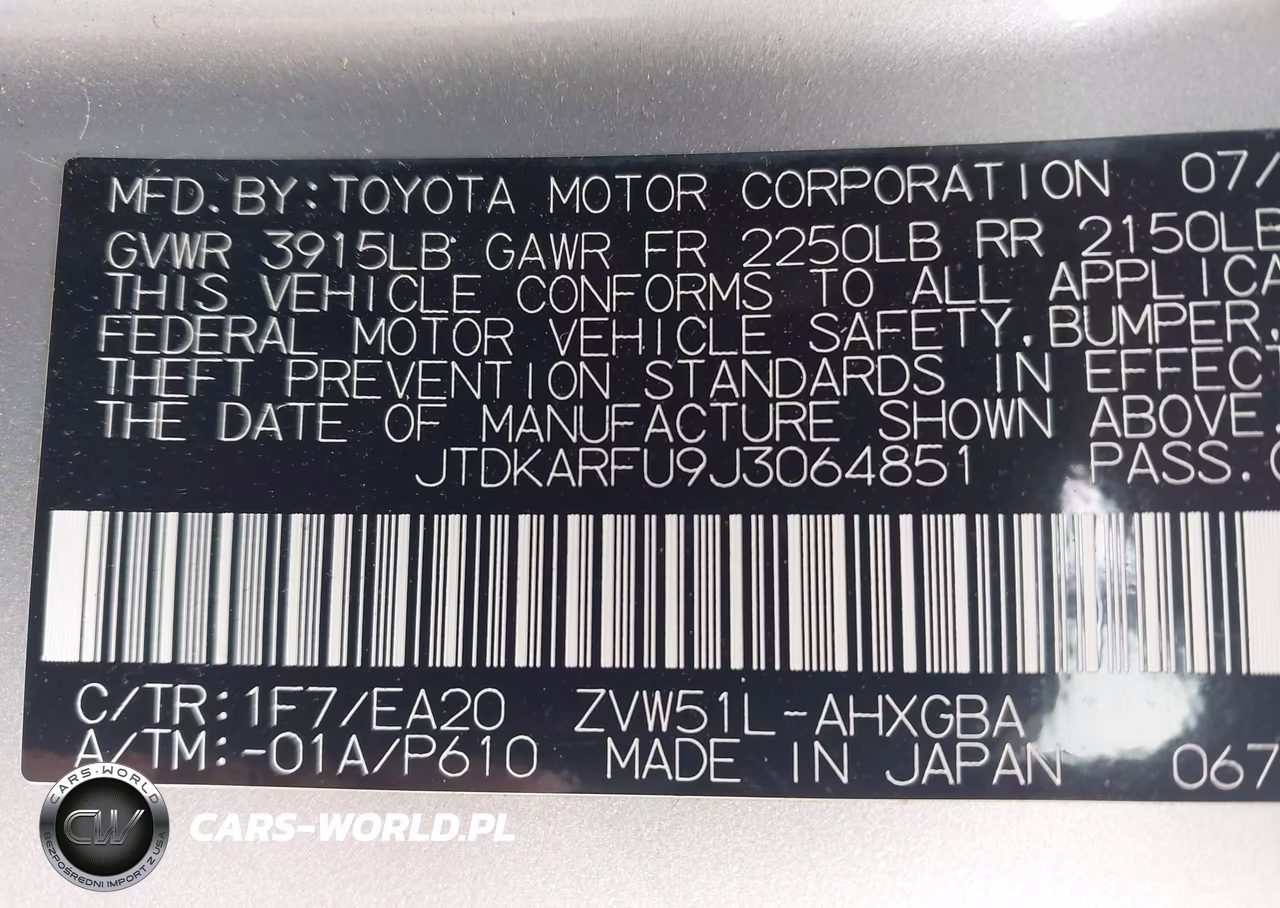 2018 Toyota Prius Four VIN:JTDKARFU9J3064851 - 9