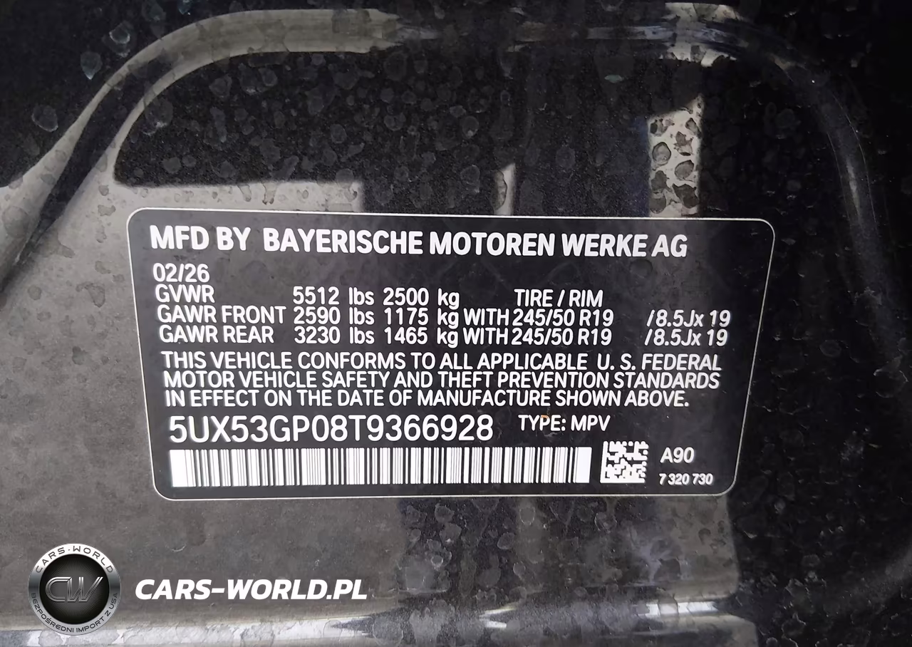 2026 BMW X3 30 xDrive VIN:5UX53GP08T9366928 - 9