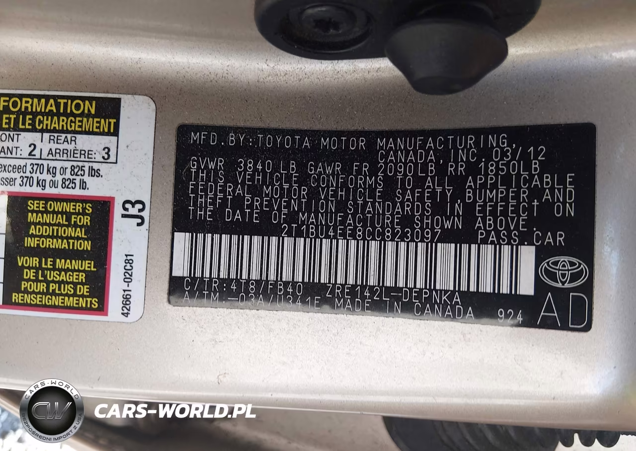 2012 Toyota Corolla Le VIN:2T1BU4EE8CC823097 - 9