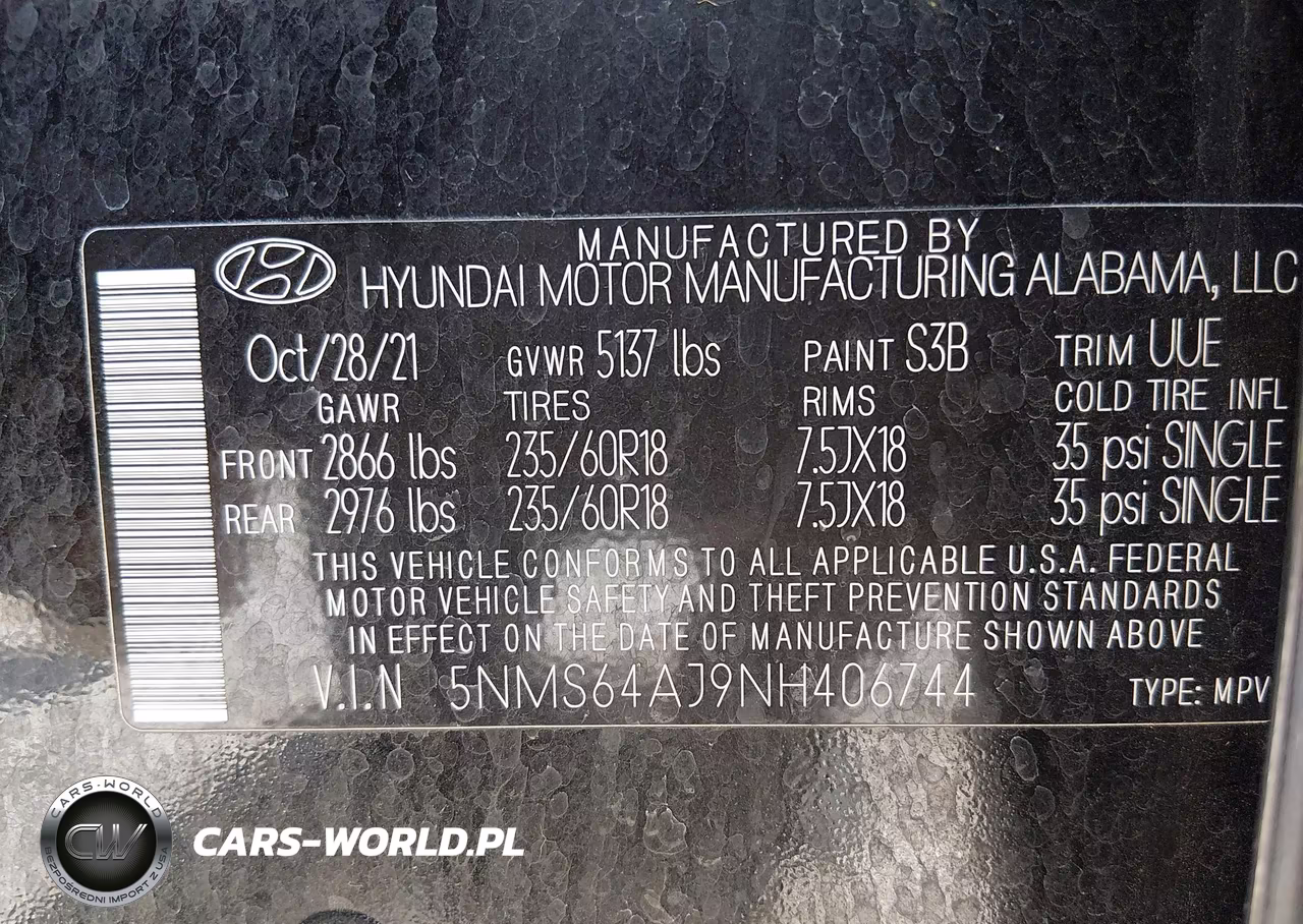 2022 Hyundai Santa Fe Sel VIN:5NMS64AJ9NH406744 - 9