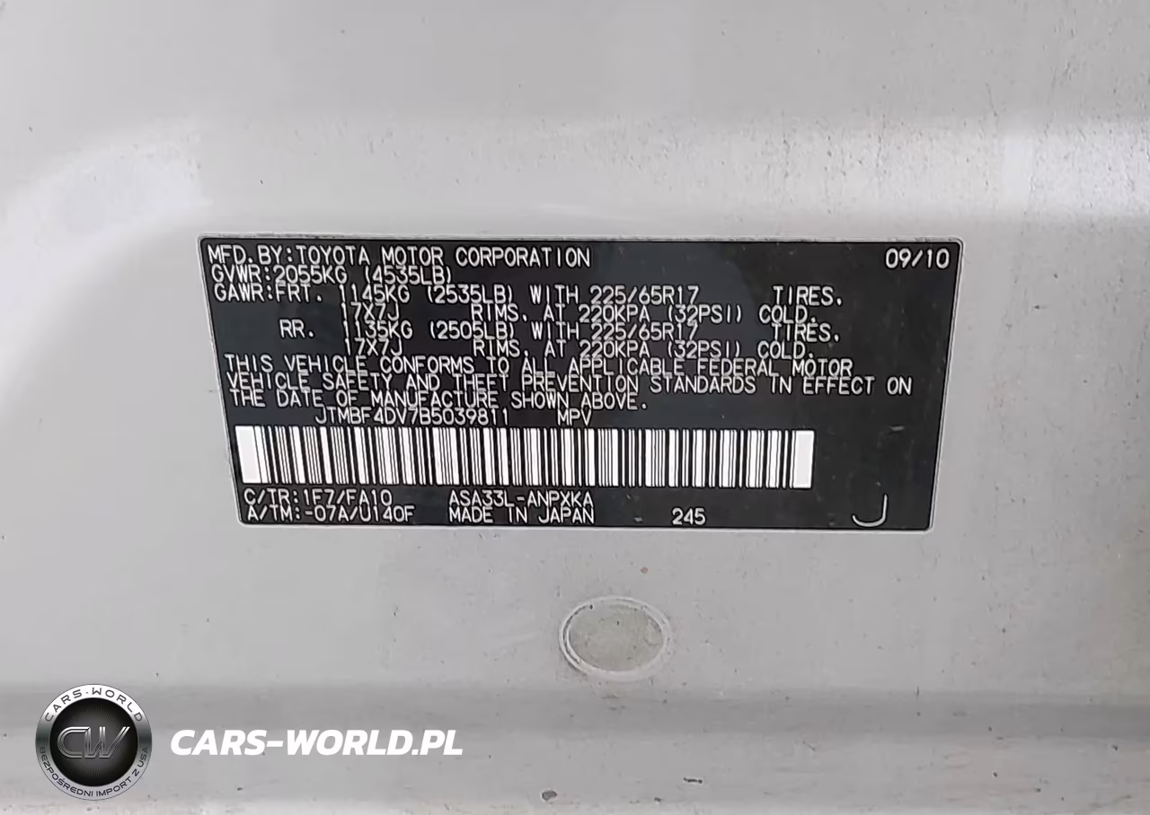 2011 Toyota Rav4 VIN:JTMBF4DV7B5039811 - 9
