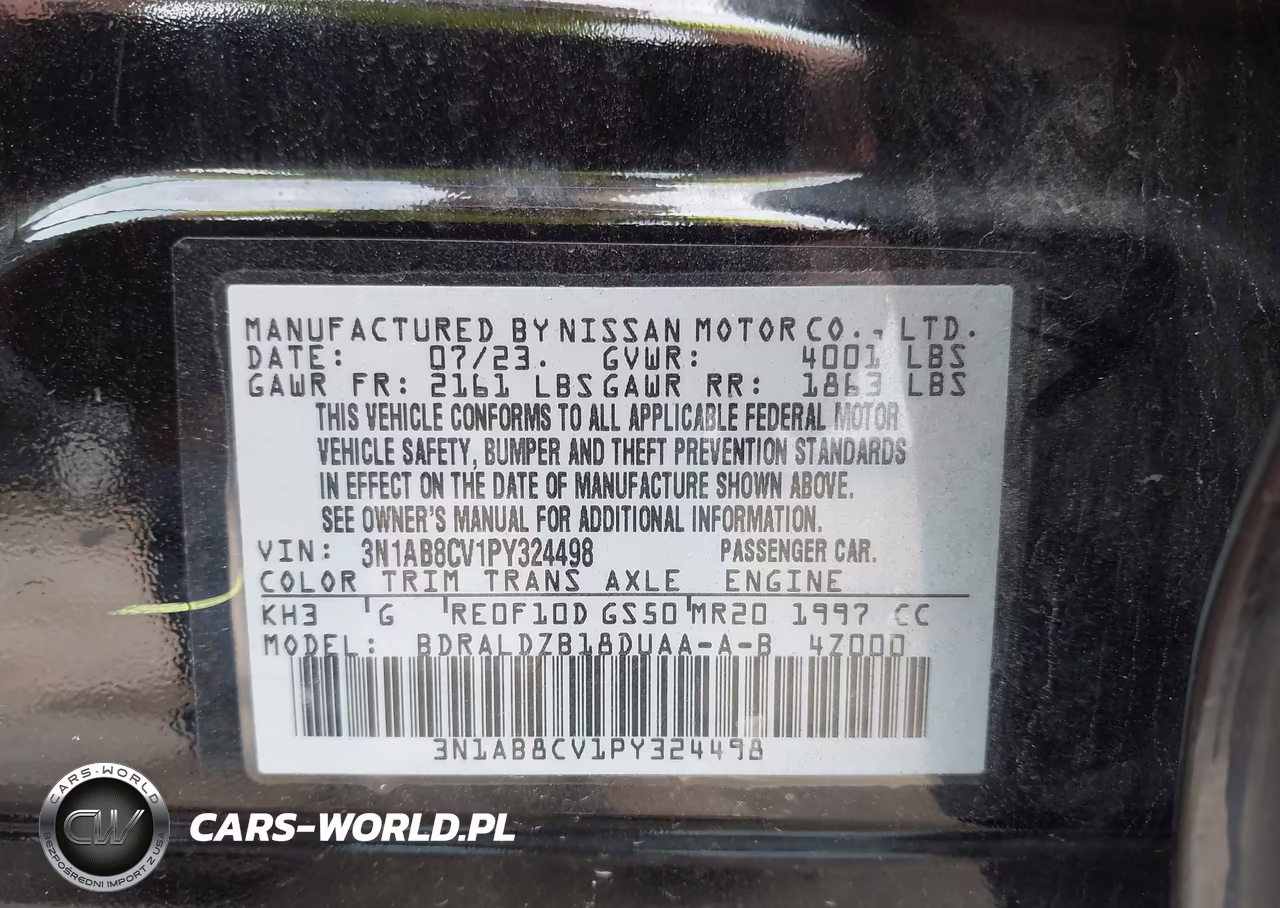 2023 Nissan Sentra Sv Xtronic Cvt VIN:3N1AB8CV1PY324498 - 9