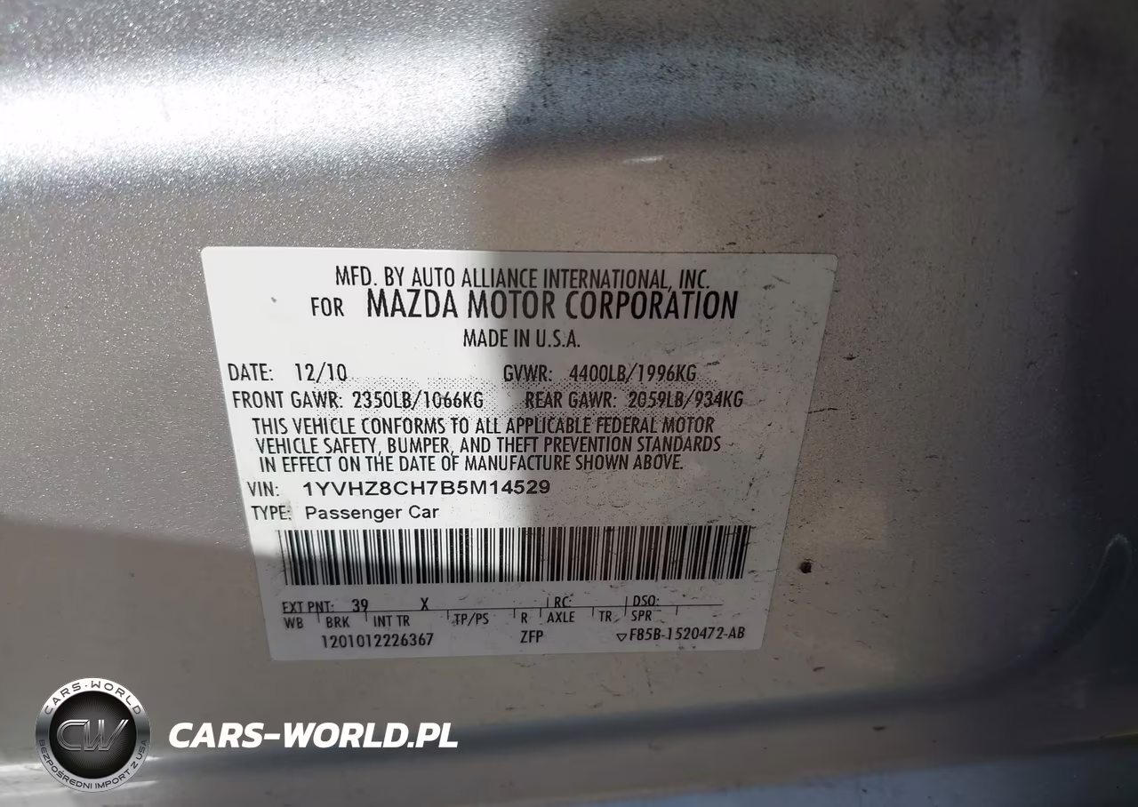 2011 Mazda Mazda6 I Touring VIN:1YVHZ8CH7B5M14529 - 9