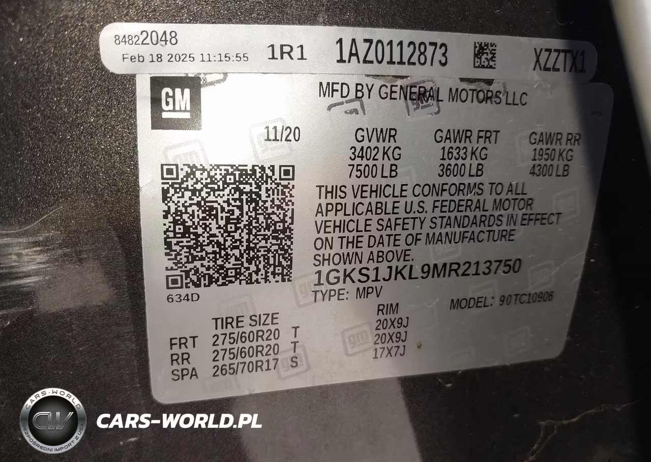 2021 GMC Yukon Xl 2Wd Denali VIN:1GKS1JKL9MR213750 - 9