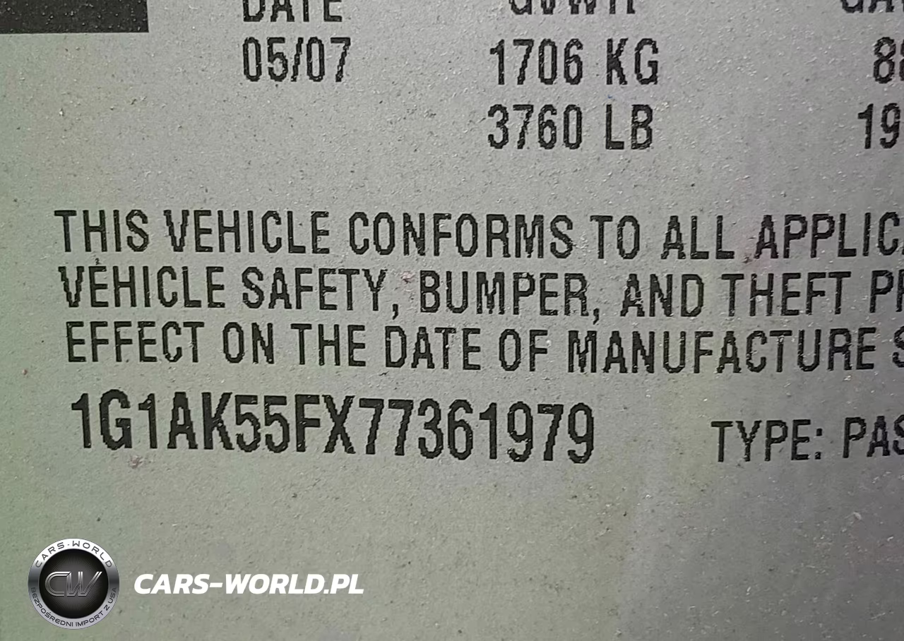 2007 Chevrolet Cobalt Ls VIN:1G1AK55FX77361979 - 9