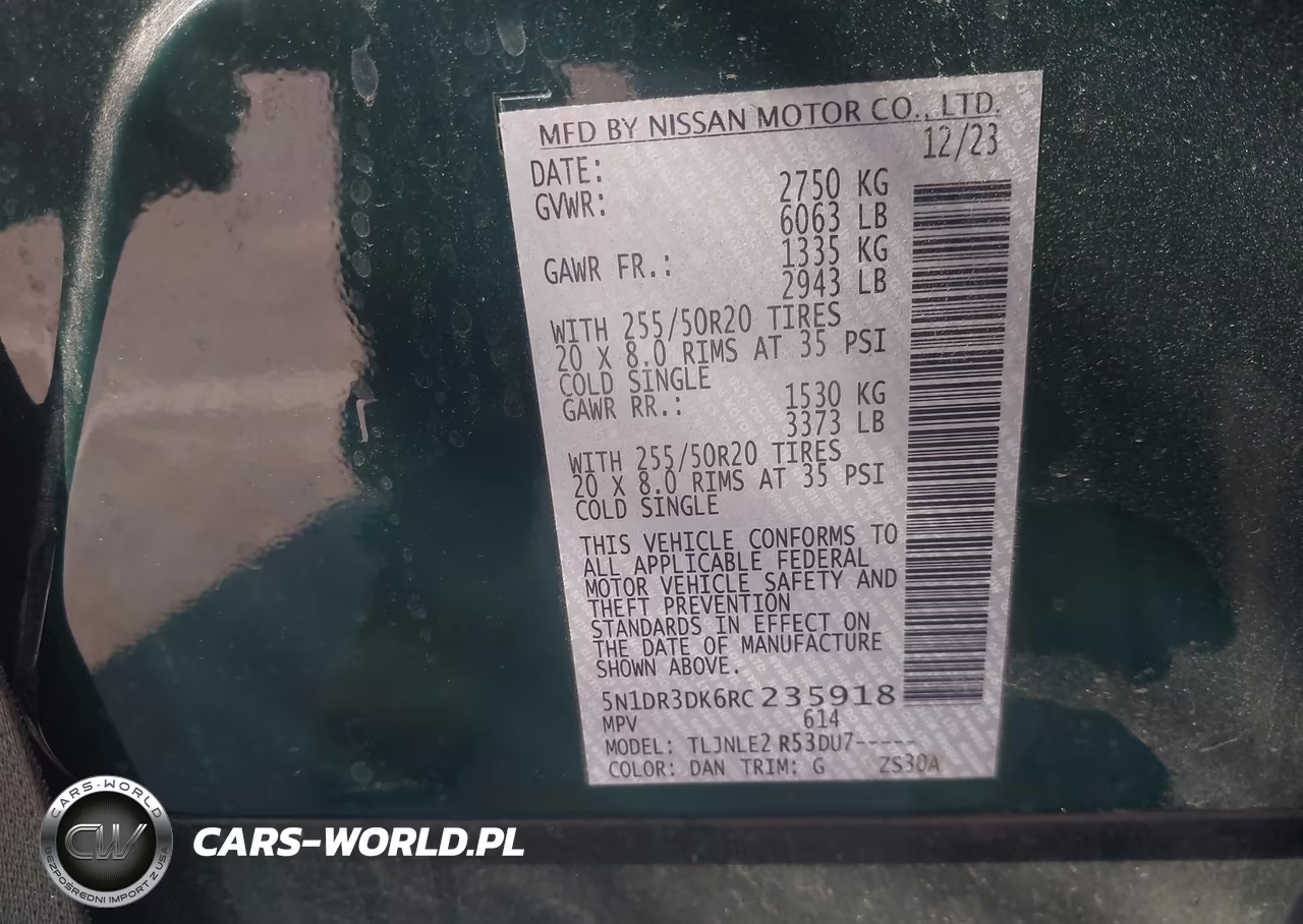 2024 Nissan Pathfinder Platinum 4Wd VIN:5N1DR3DK6RC235918 - 9