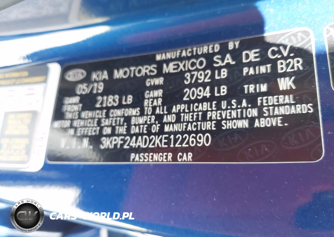 2019 Kia Forte Lxs VIN:3KPF24AD2KE122690 - 9