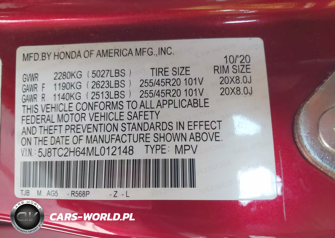 2021 Acura Rdx A-Spec Package VIN:5J8TC2H64ML012148 - 9