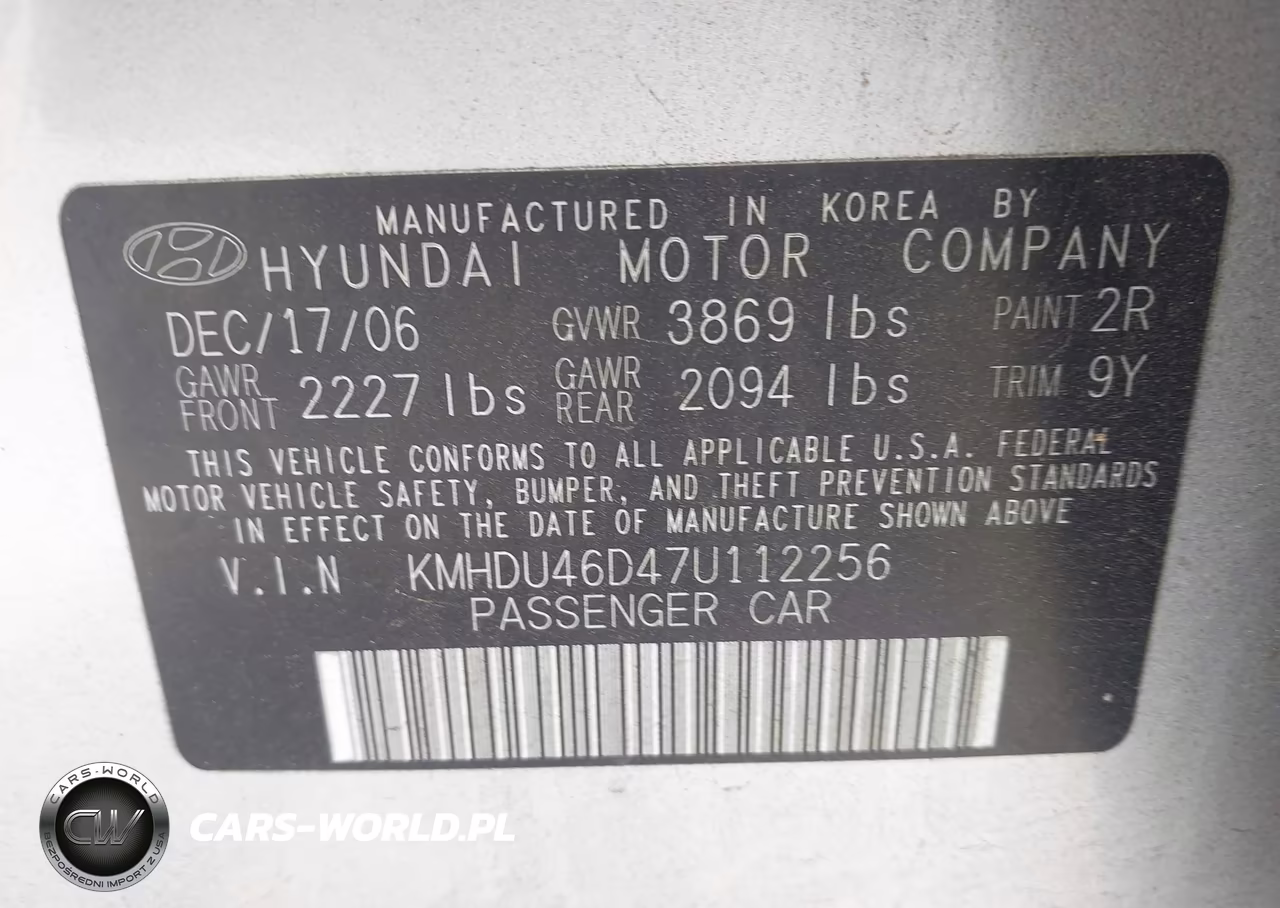 2007 Hyundai Elantra Gls-Se-Limited VIN:KMHDU46D47U112256 - 9