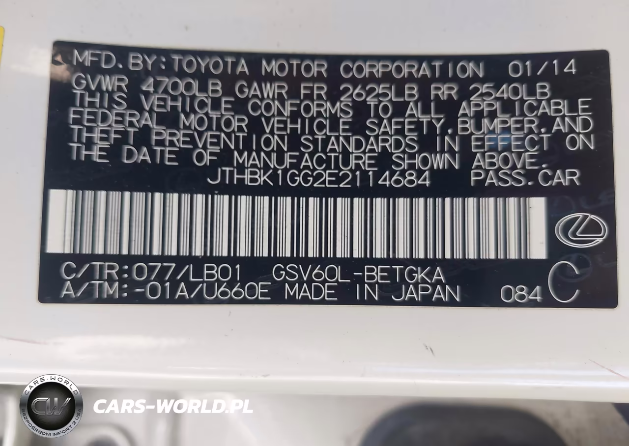 2014 Lexus Es 350 VIN:JTHBK1GG2E2114684 - 9